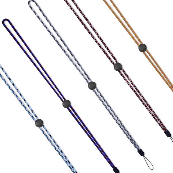 YOUOWO 5 Pack 5 Colours Adjustable Lanyards Neck Strap Lanyard For Keys Pen Phone ID Badges Holder - Image 6