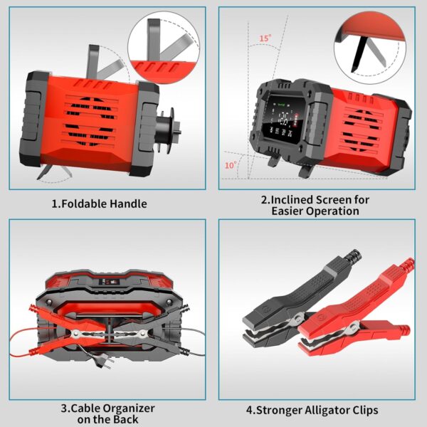 YONHAN Battery Charger 0-20A 12V/24V LiFePO4 Lead Acid Fully Automatic Battery Maintainer, Car Battery Trickle Charger Automotive w/Battery Repair, Winter Mode, for AGM, STD, Gel, Deep Cycle Batteries - Image 8