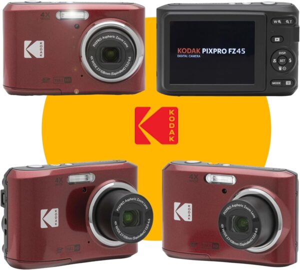 Capture Every Moment: Kodak PIXPRO FZ45 Bundle with Case & 128GB SD Card - Image 3