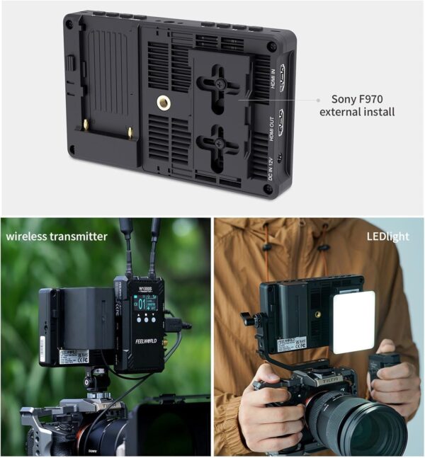 Illuminate Your Filmmaking: FEELWORLD F6 Pro 4K Touch Screen Monitor with NP-F970 Battery & Storage Package - Image 4