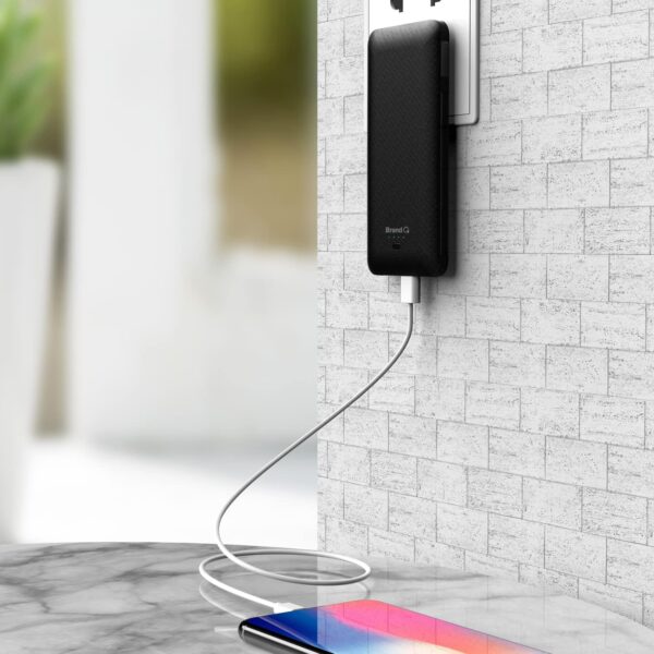 "Ultra-Slim 10000mAh Power Bank: The All-In-One Portable Charger with Built-in AC Plug & Triple Cable Compatibility!" - Image 7