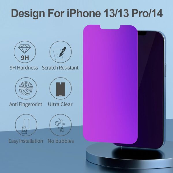 "Unlock Your Privacy: PAPIKISS Tempered Glass Screen Protector for iPhone 13/14 with Stunning Gradient Colors!" - Image 3