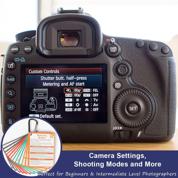 DSLR Cheat Sheet for Canon Nikon Sony Camera Accessories Photography Gifts Photographer, Quick Reference Cards Photography Guides & Tips: Settings, Exposure, Modes, Composition, Lighting Etc 4×3 Inch - Image 4
