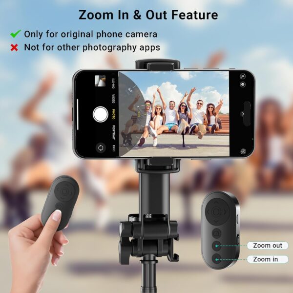 Wireless Camera Remote Control with Zoom for iPhone & Android, Versatile Shutter with Front/Rear Camera Switch for Photo & Video, Smartphone Remote Clicker for TikTok - Image 3