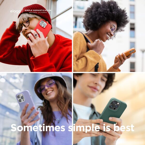 "Stone-Colored Serenity: Ultimate Liquid Silicone Case for iPhone 14 Pro Max – Shockproof, Slim & Protective!" - Image 3