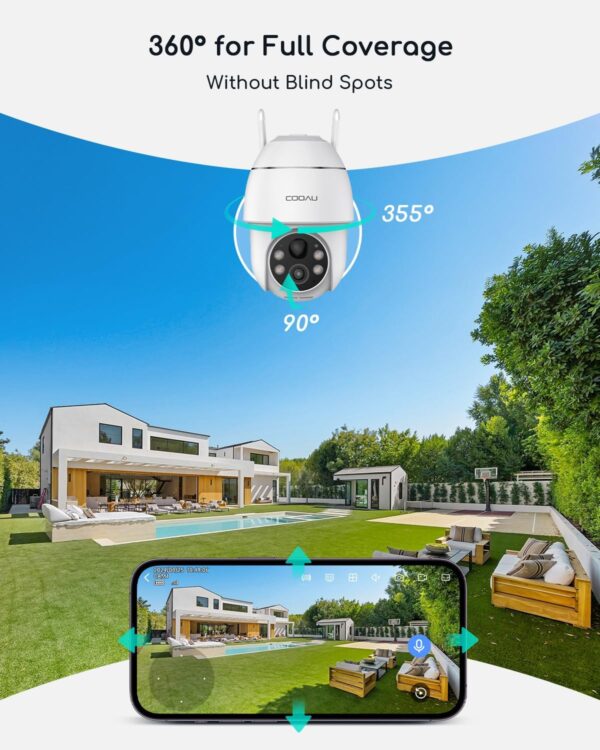 "Ultimate Solar-Powered 4MP Outdoor Security Camera Kit: 360° Protection with Night Vision and No Monthly Fees!" - Image 7