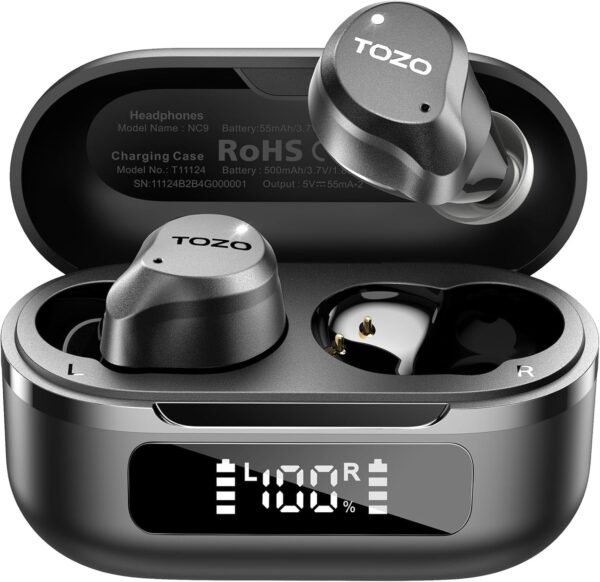 "Immerse Yourself: TOZO's Advanced Noise-Canceling Wireless Earbuds with 59-Hour Playtime and Customizable EQ!"