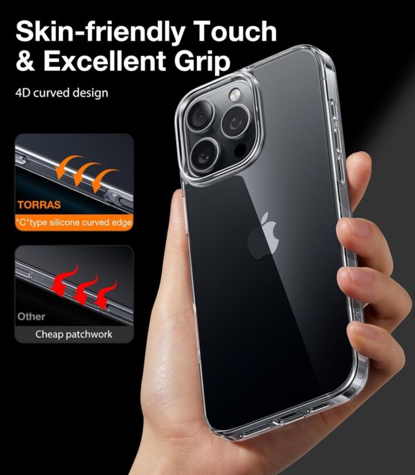 "TORRAS Crystal Clear Armor: Sleek and Strong Protection for Your iPhone 16 Pro!" - Image 8