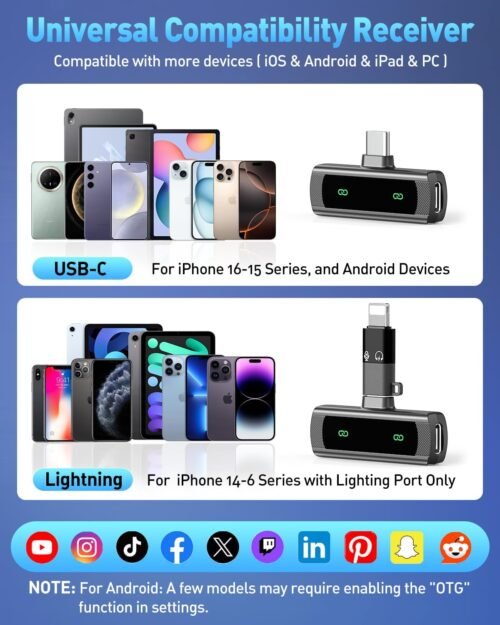"Revolutionary USB-C Wireless Lapel Mic: Perfect for iPhone 15/16 & Android Creators with Mini LED & Noise Reduction!" - 이미지 7