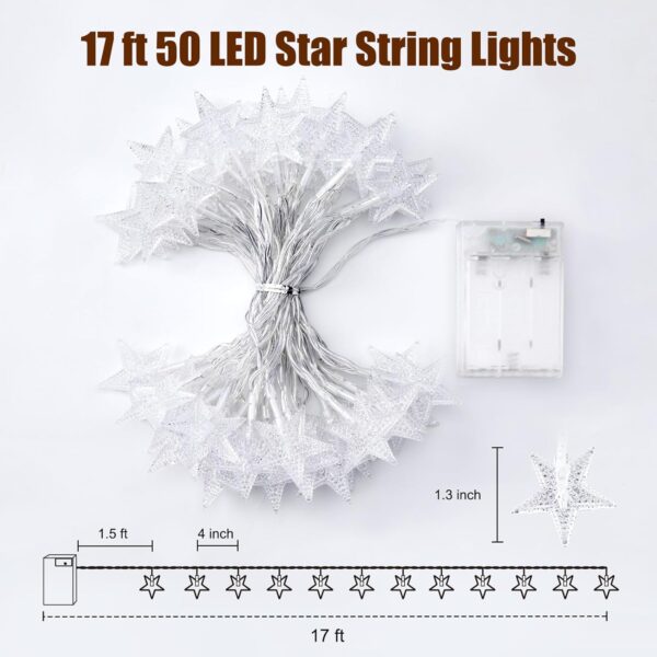 Enchanting 17 ft Starry LED Fairy Lights: Battery-Powered, Waterproof Decor for Every Occasion! - Image 7