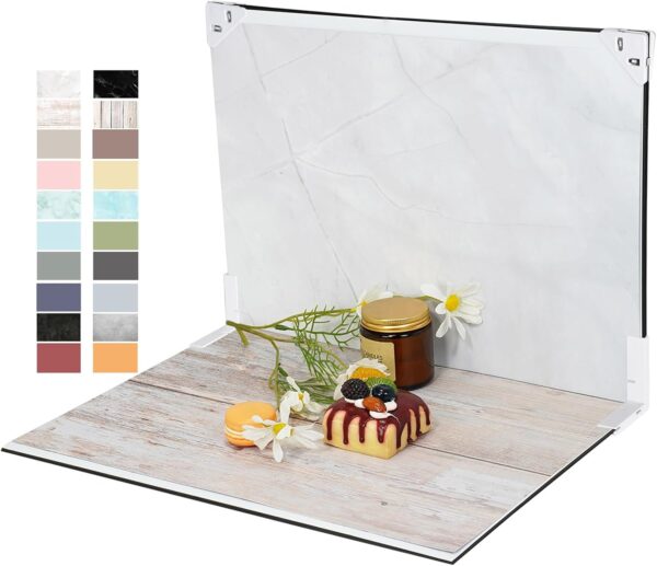 "Elevate Your Product Shots: 10-Piece Mini Backdrop Kit for Stunning Flat Lay Photography"
