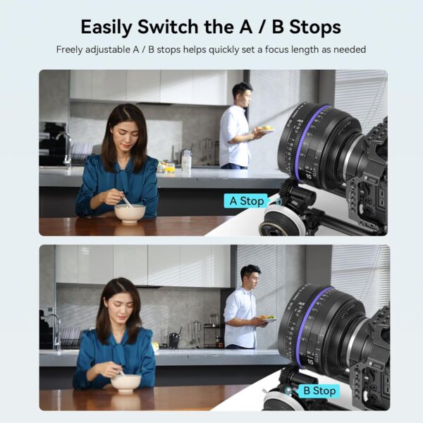 SMALLRIG Mini Follow Focus with 15 mm Rod & Rod Clamp & Gear Ring Belt and M0.8-43T Gear - 4956 - Image 7