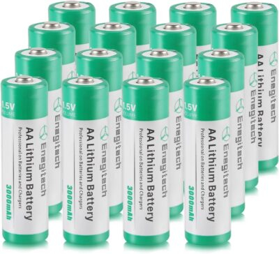 Premium 3000mAh AA Lithium Batteries: Ultimate Power for Your Smart Devices – 16-Pack for Blink Cameras, Doorbells, and Security Systems!