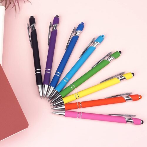 "Dual Delight: 8-Pack Retractable Ballpoint and Stylus Pens for Seamless Touchscreen Use" - 이미지 6