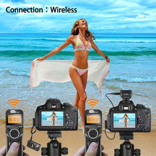 Pixel TW-283 E3 Wireless Shutter Release Cable Wired Remote Control Compatible Compatible for Canon XT XTi XS XSi T1i T2i T3 T3i T4i T5 T5i T6i SL1 EOS1300D 300D 60D 60Da 70D 80D - Image 3