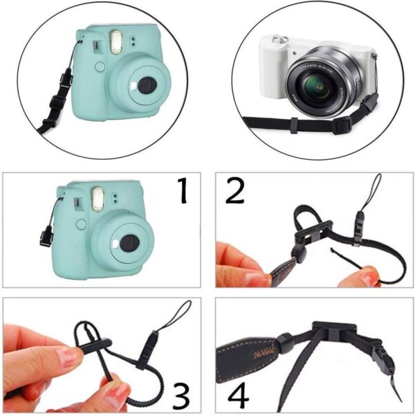 WANBY Camera Strap Black Canvas Neck Shoulder Strap with Quick Release Buckles for DSLR SLR - Image 9