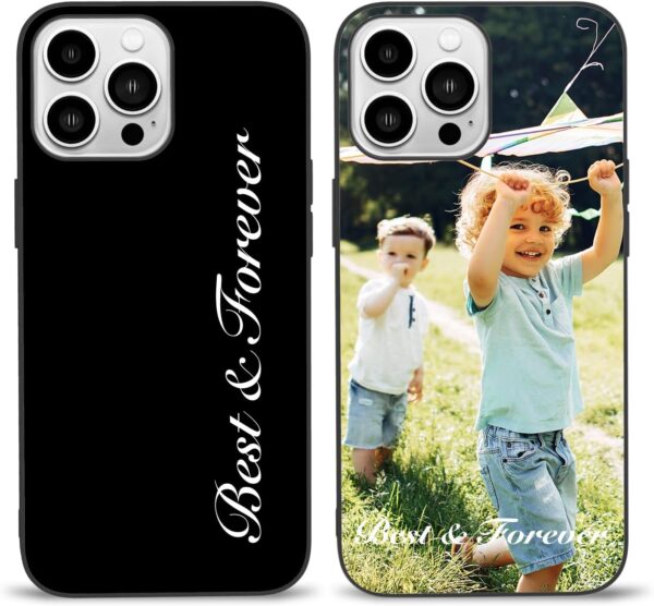 Easycosy Personalized Picture Phone Cases for 16 15 14 13 12 11 Pro/Max/Mini XR X Xs Max Custom Multiple Photo iPhone Case for Friends Family Birthday Gifts Customized Full Protection TPU Cover