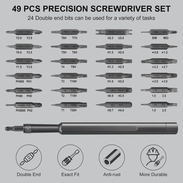 Ultimate 49-in-1 Precision Screwdriver Toolkit: The Magnetic Repair Solution for All Your Devices! - Image 2