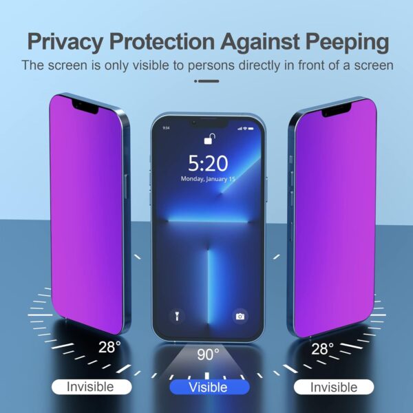 "Unlock Your Privacy: PAPIKISS Tempered Glass Screen Protector for iPhone 13/14 with Stunning Gradient Colors!" - Image 4