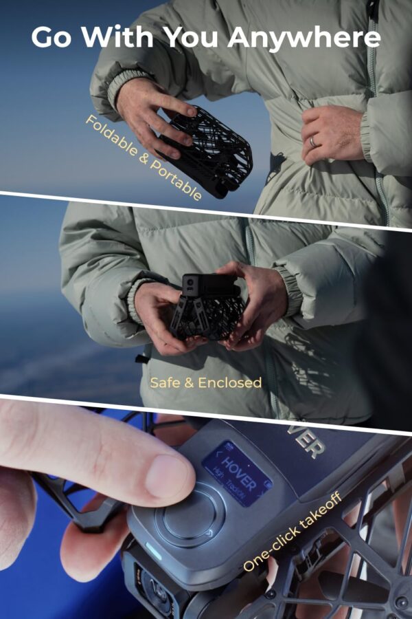 X1 PRO 4K Action Flying Camera, Foldable Drone with Camera with 42 KM/H Follow Speed, 10+ Fully Automatic Flight Modes, Fly Anywhere with OmniTerrain, SmoothCapture 2.0(Standard) - Image 4