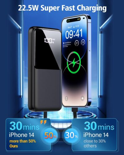 Ultimate 15000mAh Fast Charging Power Bank with Built-in USB-C & iOS Cables – Your On-the-Go Energy Solution! - 이미지 3