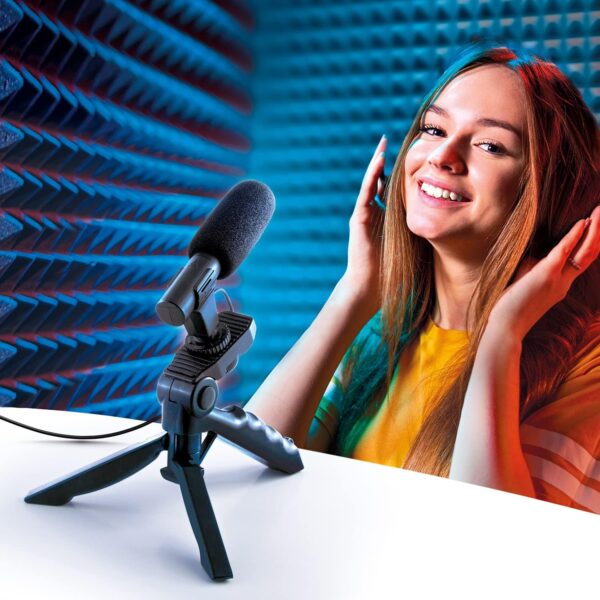 Canal Toys New Studio Creator Podcast & Vlogging Kit – Record Your own podcasts and Vlogs Like Your Favorite influencers! Fold-up Tripod, LED Light & Microphone. Ages 8+ - Image 15
