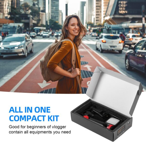 Ultimate Vlogging Essentials: YJY YouTube Kit for iPhone & Android with Tripod, LED Light, and Microphone! - Image 3