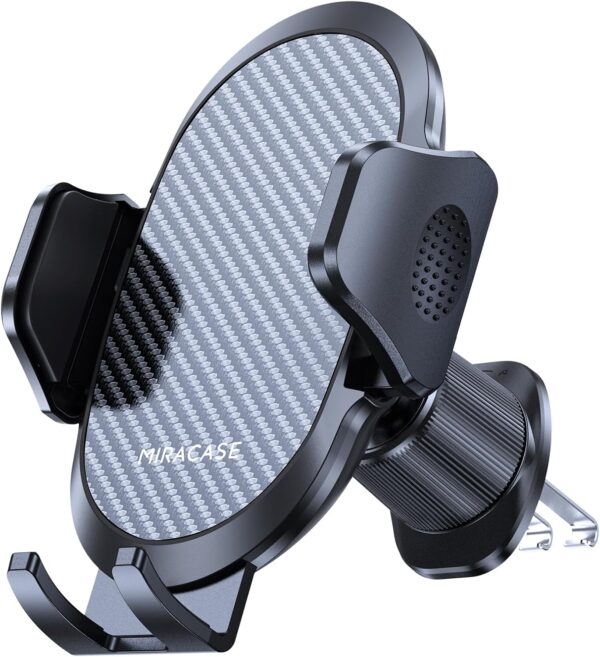 Miracase Phone Holders for Your Car with Metal Hook Clip, Air Vent Cell Phone Stand Car Mount, Universal Automobile Cradle Fit for iPhone Android and All Smartphones, Dark Black - Image 7