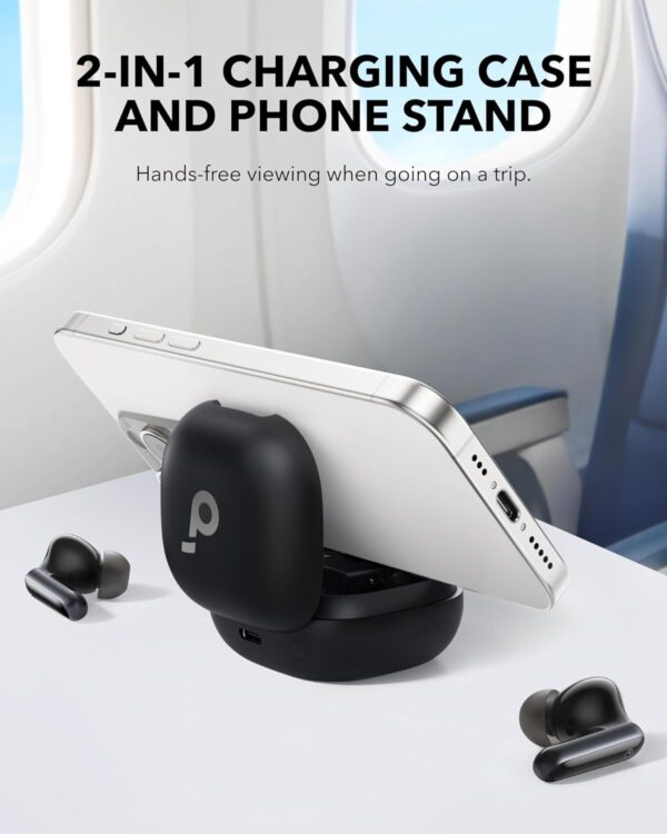 Soundcore P40i by Anker, Noise Cancelling Wireless Earbuds, Adaptive Noise Cancelling to Environments, Heavy Bass, 60H Playtime, 2-in-1 Case and Phone Stand, IPX5, Wireless Charging, Bluetooth 5.3 - Image 2