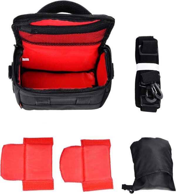 FOSOTO Waterproof Anti-shock Camera Case Bag Compatible for Canon Powershot SX540 SX530 SX60 SX420 HS M5,Nikon Coolpix L340 B500 B700 L330 L840 P610,Panasonic LUMIX,Sony a6000 Digital Camera - Image 3