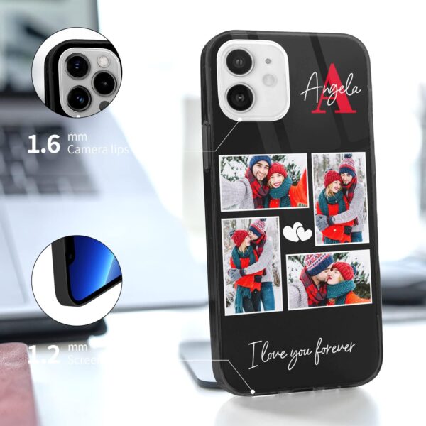 Easycosy Personalized Picture Phone Cases for 16 15 11 12 13 14 Pro/Max/Mini XR X Xs Max Custom Multiple Photo iPhone Case for Friends Family Birthday Gifts Customized Full Protection TPU Cover - Image 5