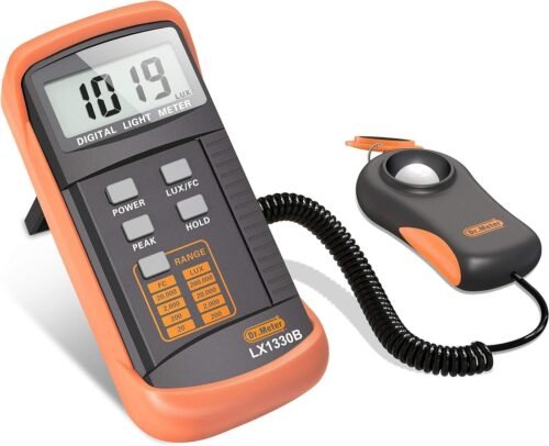 Illuminate Your World: Dr.meter LX1330B Digital Lux Meter for Precision Brightness Tracking Indoors and Outdoors