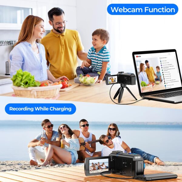 "Ultimate 4K 30fps Video Camcorder: Night Vision, 16X Zoom & 270° Touch Screen – Perfect for YouTube Creators!" - Image 3