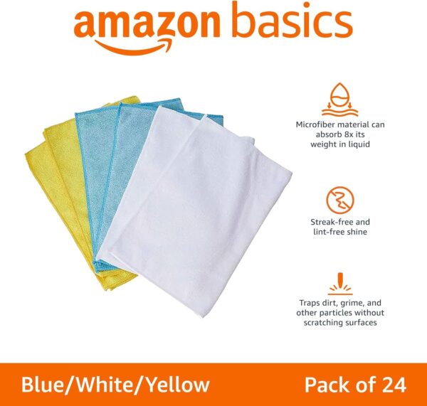 "Sparkle and Shine: Versatile Microfiber Cleaning Cloths – 24-Piece Set in Vibrant Colors" - Image 2