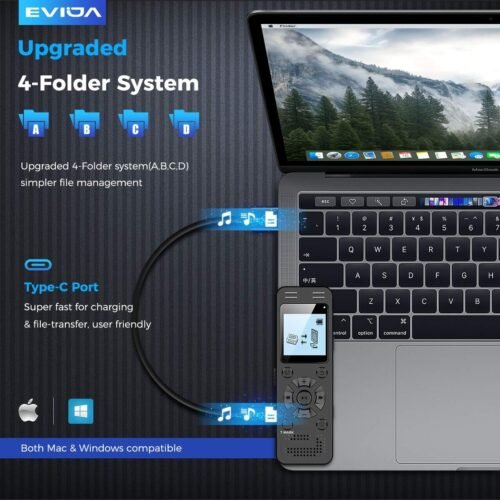 "Unlock the Future of Note-Taking: EVIDA 128GB Voice Recorder with 9296 Hours of Voice-Activated Magic!" - 이미지 5