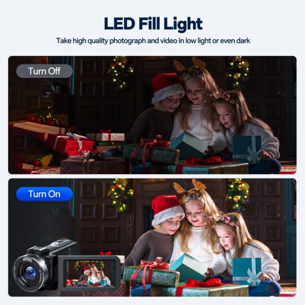 Revolutionary 4K Vlogging Camcorder: 42MP, 18X Zoom & Rotating Screen with Dual Batteries and 32GB SD Card for Endless Creativity! - Image 5