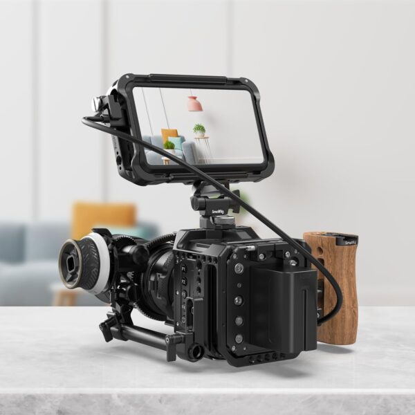 SMALLRIG Mini Follow Focus with 15 mm Rod & Rod Clamp & Gear Ring Belt and M0.8-43T Gear - 4956 - Image 2