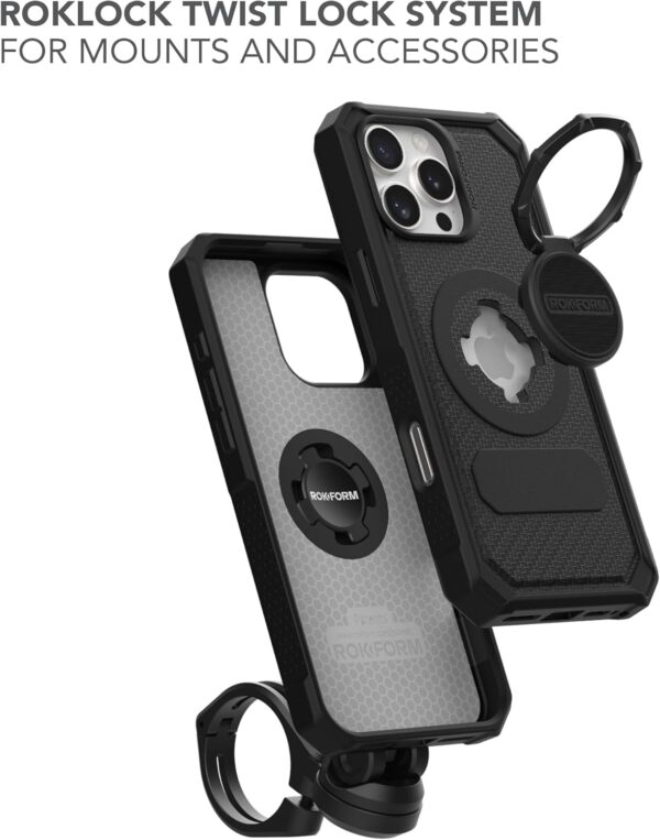 Rokform Rugged Case Compatible with iPhone 16 Pro Max, Magnetic Cover (Black) - Image 7