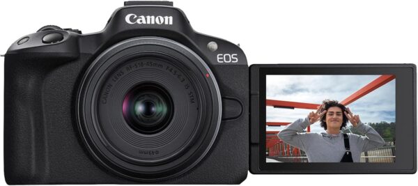 Canon EOS R50 Mirrorless Camera RF-S18-45mm F4.5-6.3 is STM Lens Kit, 24.2 Megapixel CMOS (APS-C) Sensor, 4K Video, Hybrid Camera, Photo and Video, Vlogging, Content Creator, RF Mount, Black - Image 6