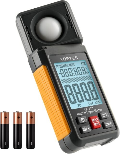 "TS-710 Pro Light Meter: Precision Luminosity Measurement with 180º Rotating Sensor - Illuminate Your World!"
