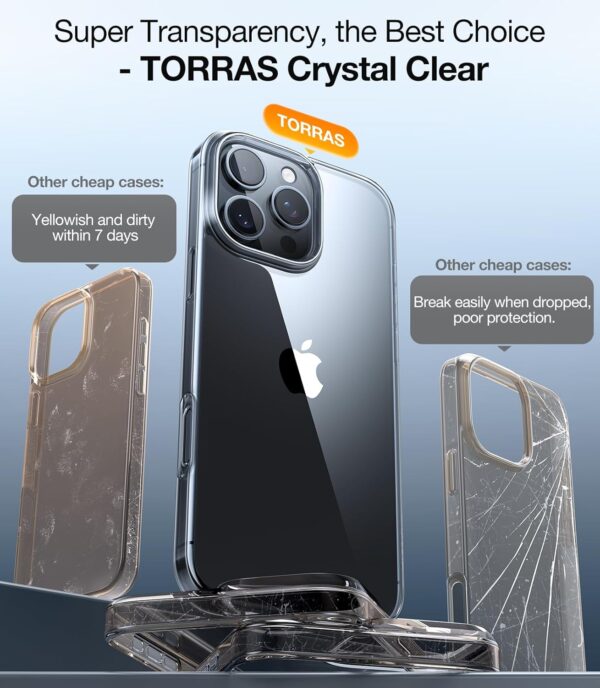 "TORRAS Crystal Clear Armor: Sleek and Strong Protection for Your iPhone 16 Pro!" - Image 6