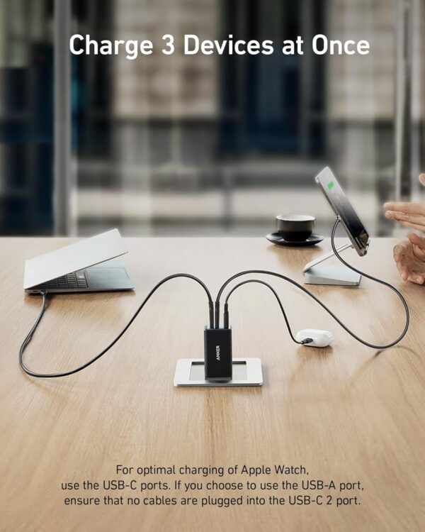 Power Up Anywhere: Anker’s Compact 65W USB-C Charger with Triple Ports for All Your Devices! - Image 3