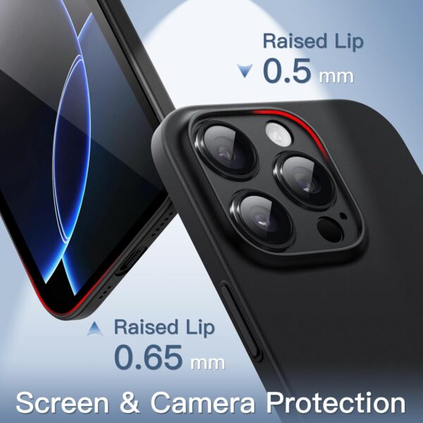 JETech Ultra Slim Case for iPhone 16 Pro 6.3 Inch, Camera Lens Full Protection, Lightweight Matte Finish PP Hard Minimalist Cover (Black) - Image 4