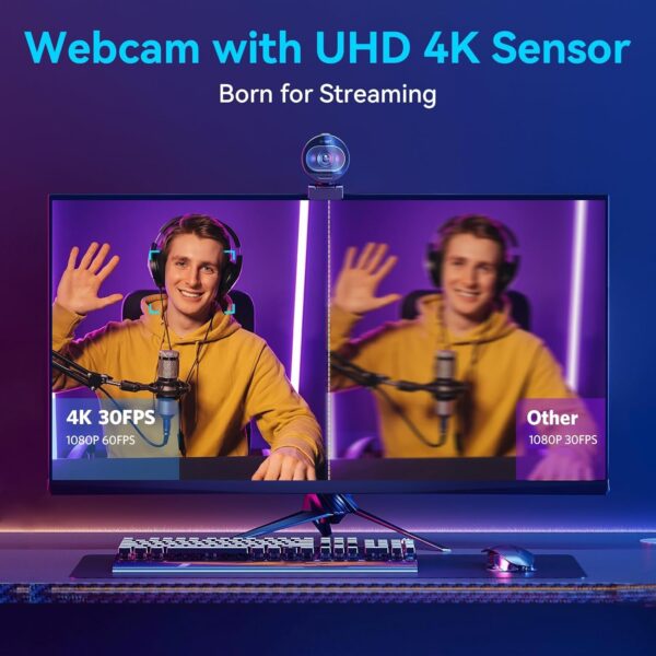 Transform Your Streaming Experience: EMEET S600 4K Webcam with Sony Sensor and Advanced Features - Image 2