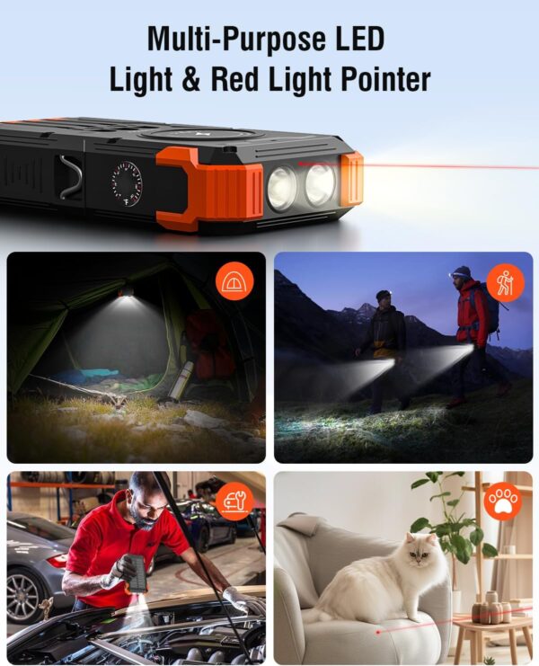 "EcoPower: 42800mAh Solar Wireless Charger with Quad Ports & LED Flashlights for Ultimate Outdoor Adventure!" - Image 5