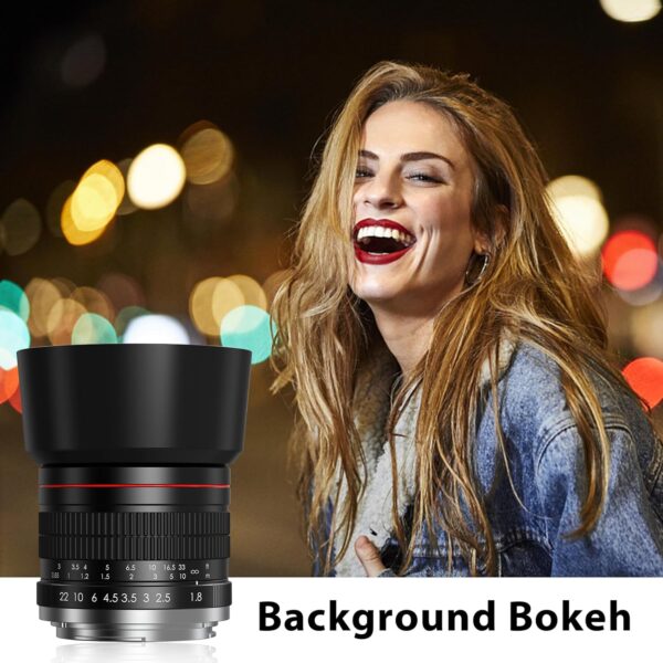 85mm Lens for Canon RF - 85mm f1.8 Portrait Lens Manual Focus(MF) for Canon EOS R/Ra/RP/R3/R5/R5 C/R6/R6 Mark II /R7/R8/R10/R50/R100 Mirrorless Camera (for Canon RF) - Image 4