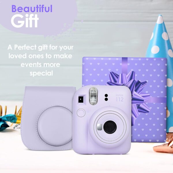 Fujifilm Instax Mini 12 Camera with Fujifilm Instant Mini Film (60 Sheets) Bundle with Deals Number One Accessories Including Carrying Case, Photo Album, Stickers (Pastel Blue) - Image 6