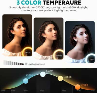 Illuminate Your Creativity: Weilisi 10" Versatile Selfie Ring Light with Adjustable Tripod & 38 Vibrant Color Settings! - 이미지 2