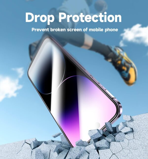 "Ultimate Protection Duo: MAGIC JOHN Tempered Glass Screen Protectors for iPhone 14 Pro Max - Effortless, Bubble-Free Installation with Dynamic Island Compatibility!" - Image 5