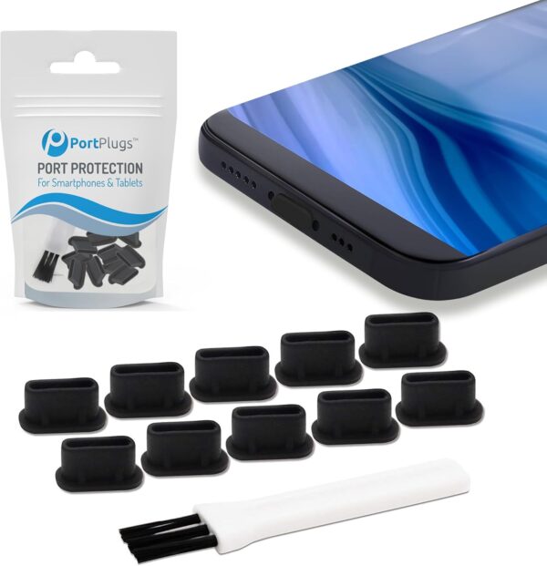 "Ultimate Protection: 10-Pack USB-C Dust Plugs for iPhone, Galaxy, Pixel, and More!"